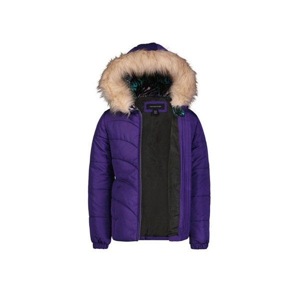 New Big Girl’s coat with headband 14/16 - Picture 2 of 3